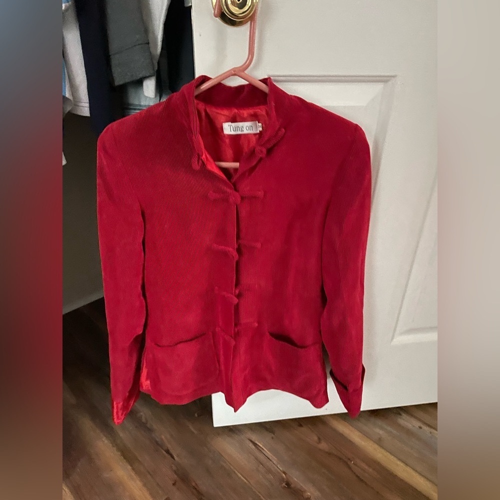 Corduroy and silk Jacket